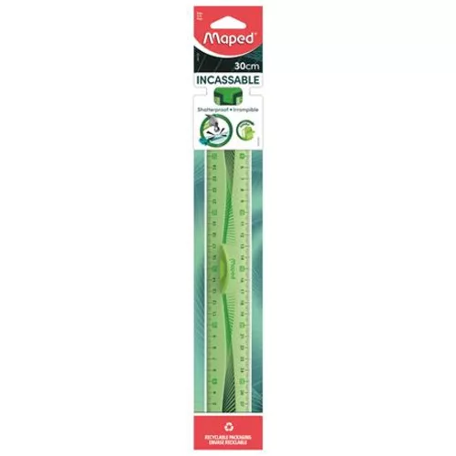 Vonalzó, műanyag, hajlítható, 30 cm, leszorítóval, MAPED "Flex"