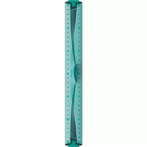 Vonalzó, műanyag, hajlítható, 30 cm, leszorítóval, MAPED "Flex"