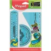 Vonalzókészlet, műanyag, törhetetlen, 3 darabos, MAPED "Twist`n Flex"