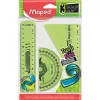 Vonalzókészlet, műanyag, törhetetlen, 3 darabos, MAPED "Twist`n Flex"