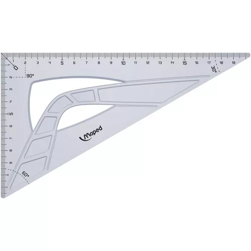 Háromszög vonalzó, műanyag, 60°, 21 cm, MAPED "Geometric"