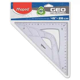   Háromszög vonalzó, műanyag, 45°, 26 cm, MAPED "Geometric"