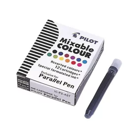   Töltőtoll patron, PILOT "Parallel Pen", 12 különböző szín - 12 db