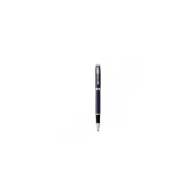 Rollertoll, 0,5 mm, ezüst színű klip, kék tolltest, PARKER