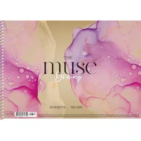   Vázlatfüzet, spirál, A4, 150 g, 30 lap, SHKOLYARYK "Drawing Muse"
