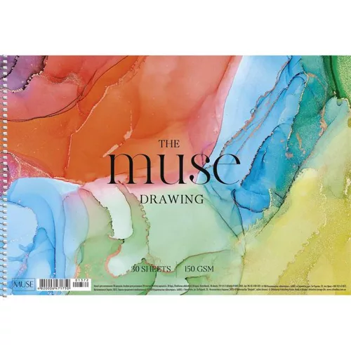 Vázlatfüzet, spirál, A4, 150 g, 30 lap, SHKOLYARYK "Drawing Muse"