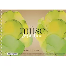   Vázlatfüzet, spirál, A4, 115 g, 50 lap, SHKOLYARYK "Sketch&Draw Muse"