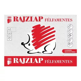   Rajzlap, félfamentes, A3, 120 g/m2, ICO "Süni" - 20 lap