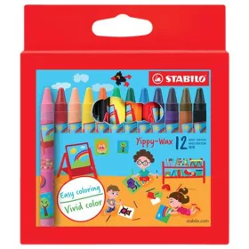   Zsírkréta, STABILO "Yippy-wax", 12 különböző szín