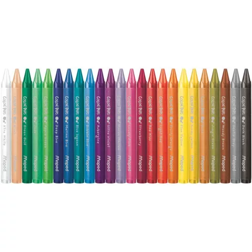 Zsírkréta, MAPED "Color`Peps Wax", 24 különböző szín