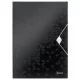 Gumis mappa, PP, A4, LEITZ "Wow", fekete