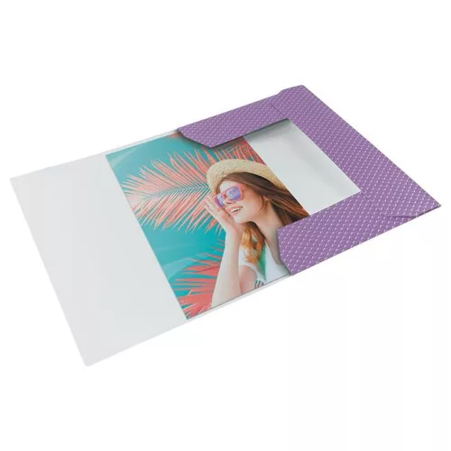 Gumis mappa, karton, A4, ESSELTE "Colour`Breeze", levendula