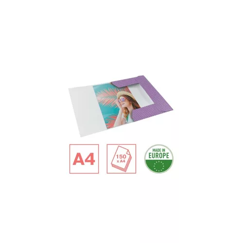 Gumis mappa, karton, A4, ESSELTE "Colour`Breeze", levendula